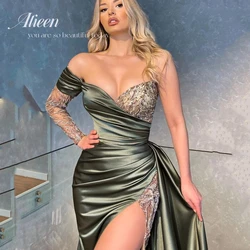 Formal Es for Women customized Elegant Dress Party Evening Elegant Luxury Celebrity Olive Green Fishtail Sweetheart Wedding