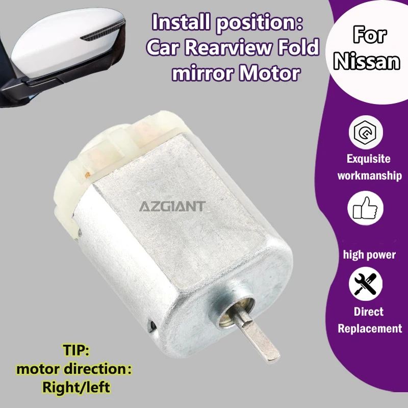 

AZGIANT FK140PA13220 For Nissan Pathfinder R51/Tiida C12 MK2 Car Electric Fold Exterior Mirrors R L Motor FC140SF12260
