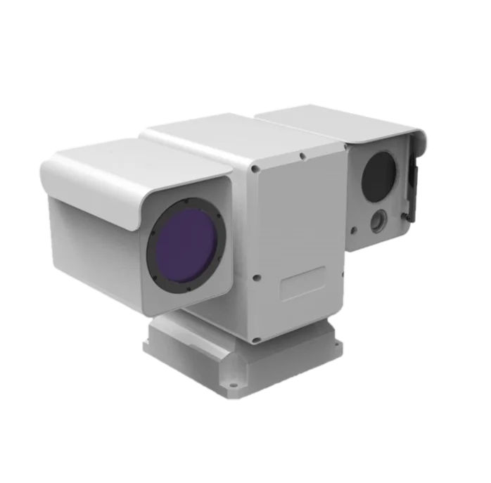 High-Power Tri-Spectrum PTZ Camera With 55x Zoom Laser Illuminator 1000m Thermal Imaging Auto Wiper IP67 Rated