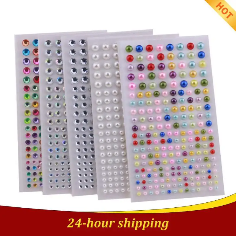 1Sheet 3D Puffy Sticker Eco-Friendly Educational Crystal Earring Sticker Self-Adhesive Kids Room Luggage Decoration