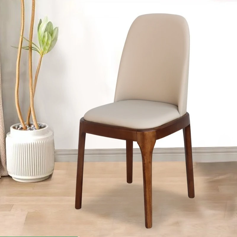 Solid Wood Frame Curved Backrest Chair, Italian Light Luxury Soft Seat for Home, Octagonal Wraparound Bench, Heavy Duty