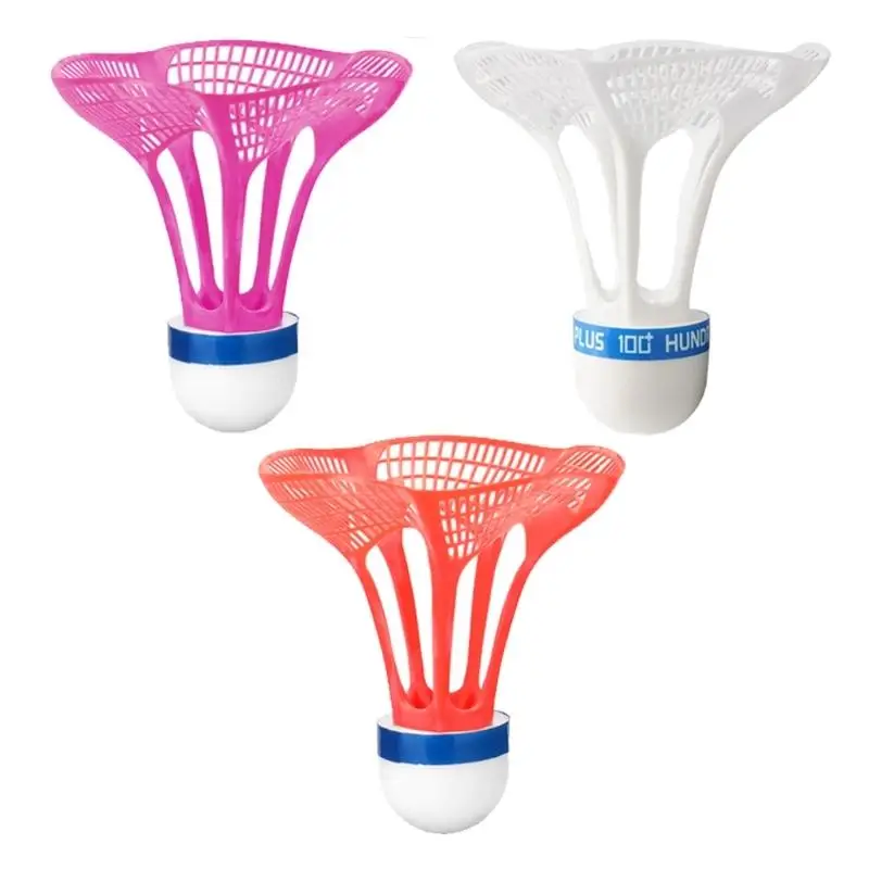 

R6FE 3 Pcs Plastic Badminton Shuttlecocks Badminton Indoor Outdoor Sport Training Badminton for Ball Training Game Tool