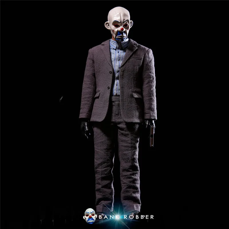 DAFTOYS F02 1:6 Joker Bank Robber Clothing Set Head Sculpt and Body Full Set Model Toys For 12 Inch Action Figure B001 Male Body