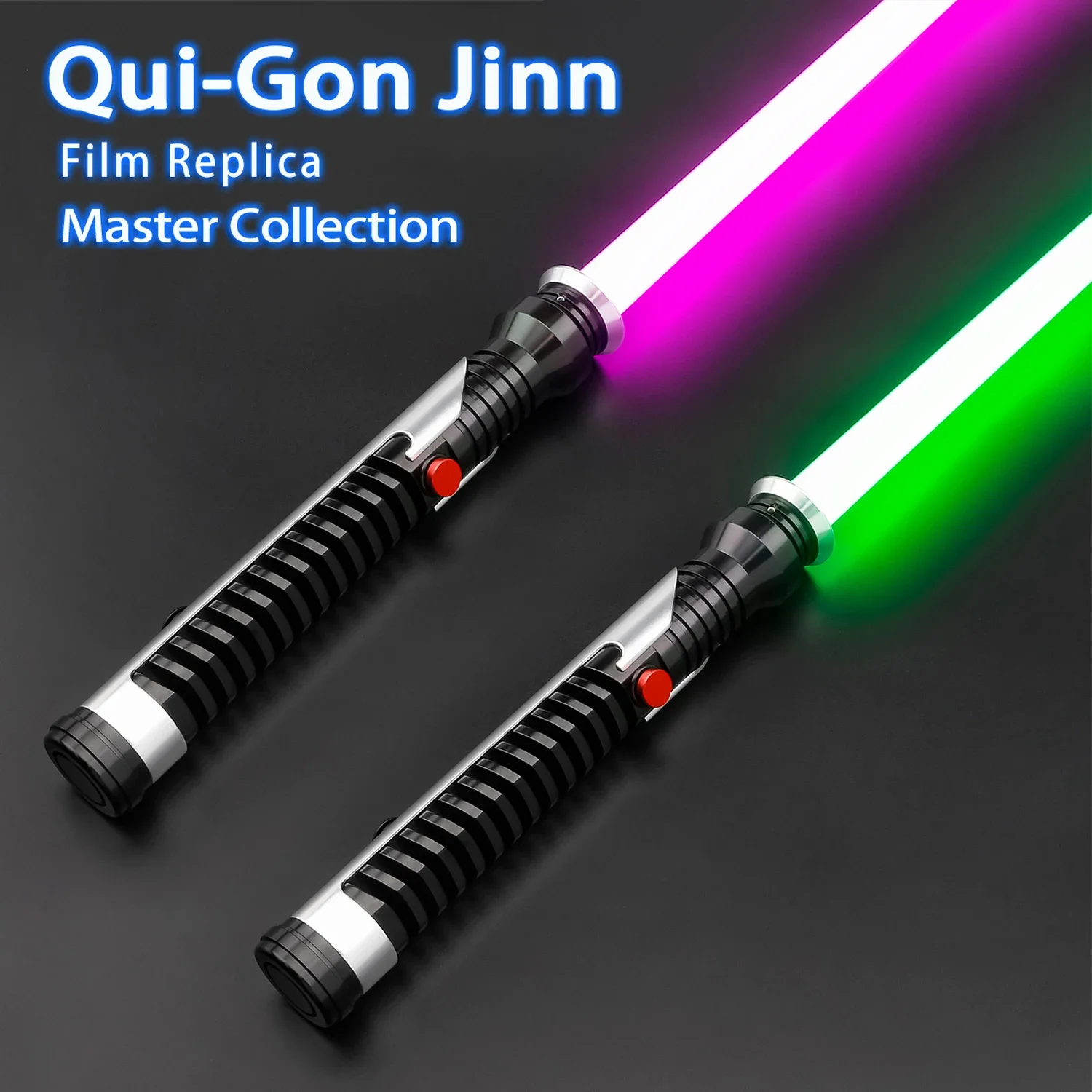 TXQSABER Qui-Gon Jinn Lightsaber SNV4 Proffie2.2 Zwaar duelleren lichtzwaard Metalen gevest Gladde schommel Laser FOC Force Cospaly Speelgoed