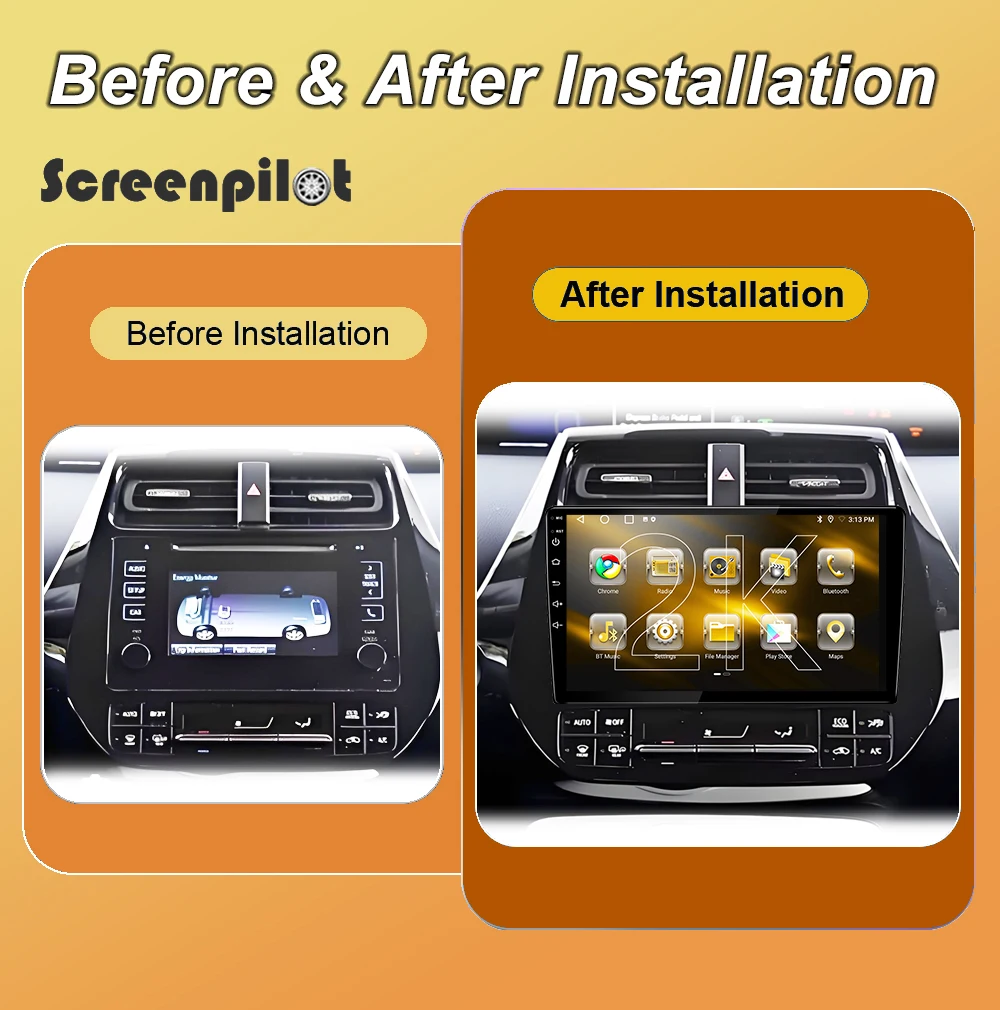 Android 16 Car Radio For Toyota Prius XW50 2015 2016 2017 2018 2019 2020 Multimidia Player GPS Wireless Carplay Android Auto GPS