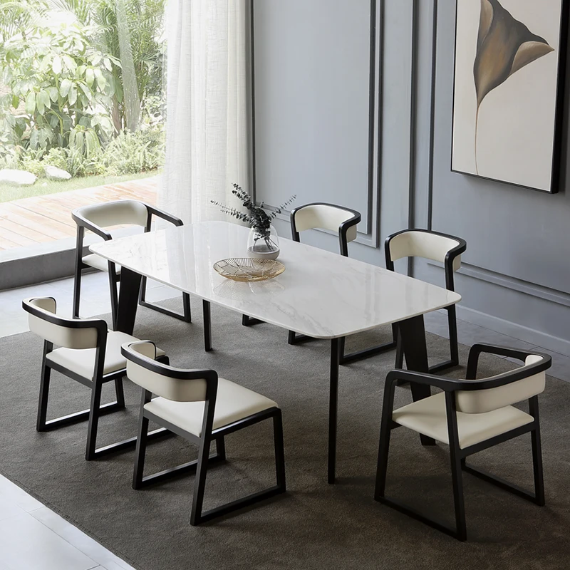

Modern Minimalist Dining Chair With Solid Wood Backrest For Home Use 2024 With Armrests Nordic