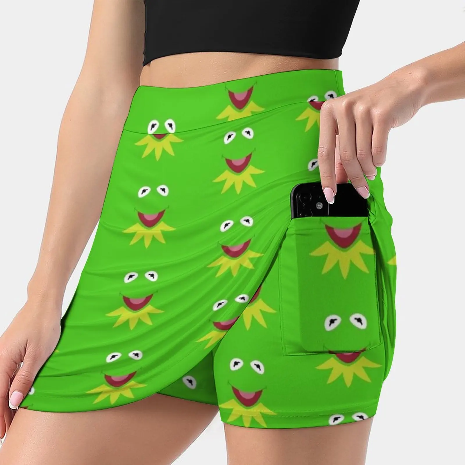 Women's skirt Mini Skirts A Line Skirt With Hide Pocket The Frog The S Show Puppet Cartoon Cute Geek Nerd Film Movie Jim