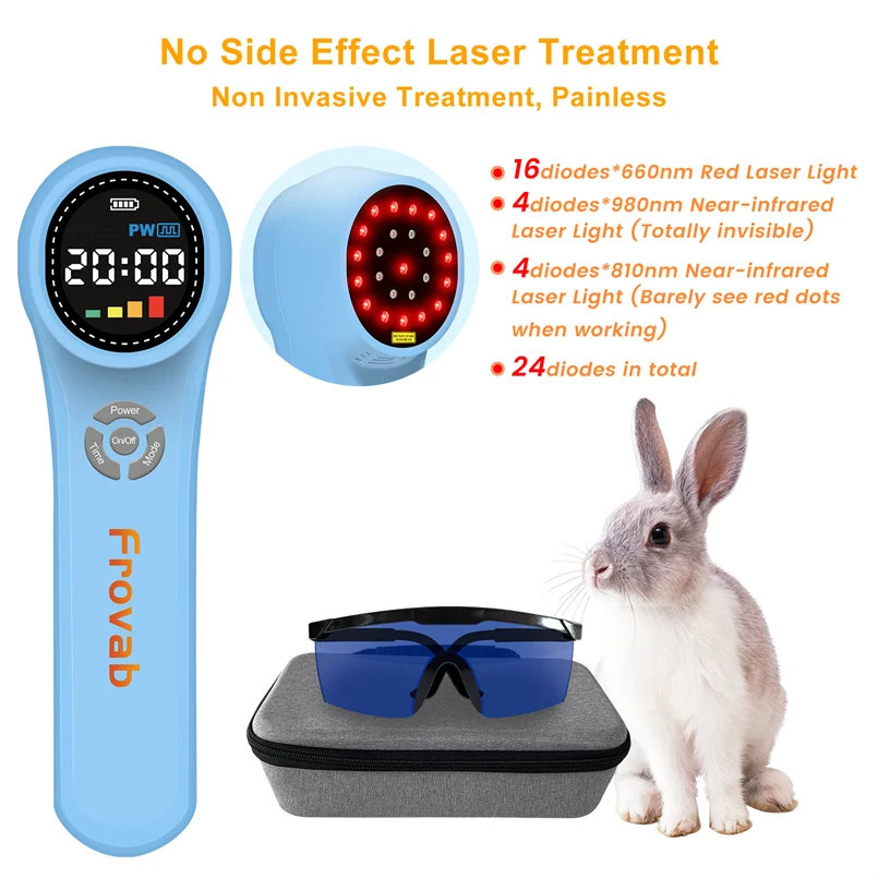 

Painless 24pcs Diode Cold Laser Therapy for Achilles Tendonitis Addiction Laser Treatment for Knee Joint Pain for Vet Horse Dog