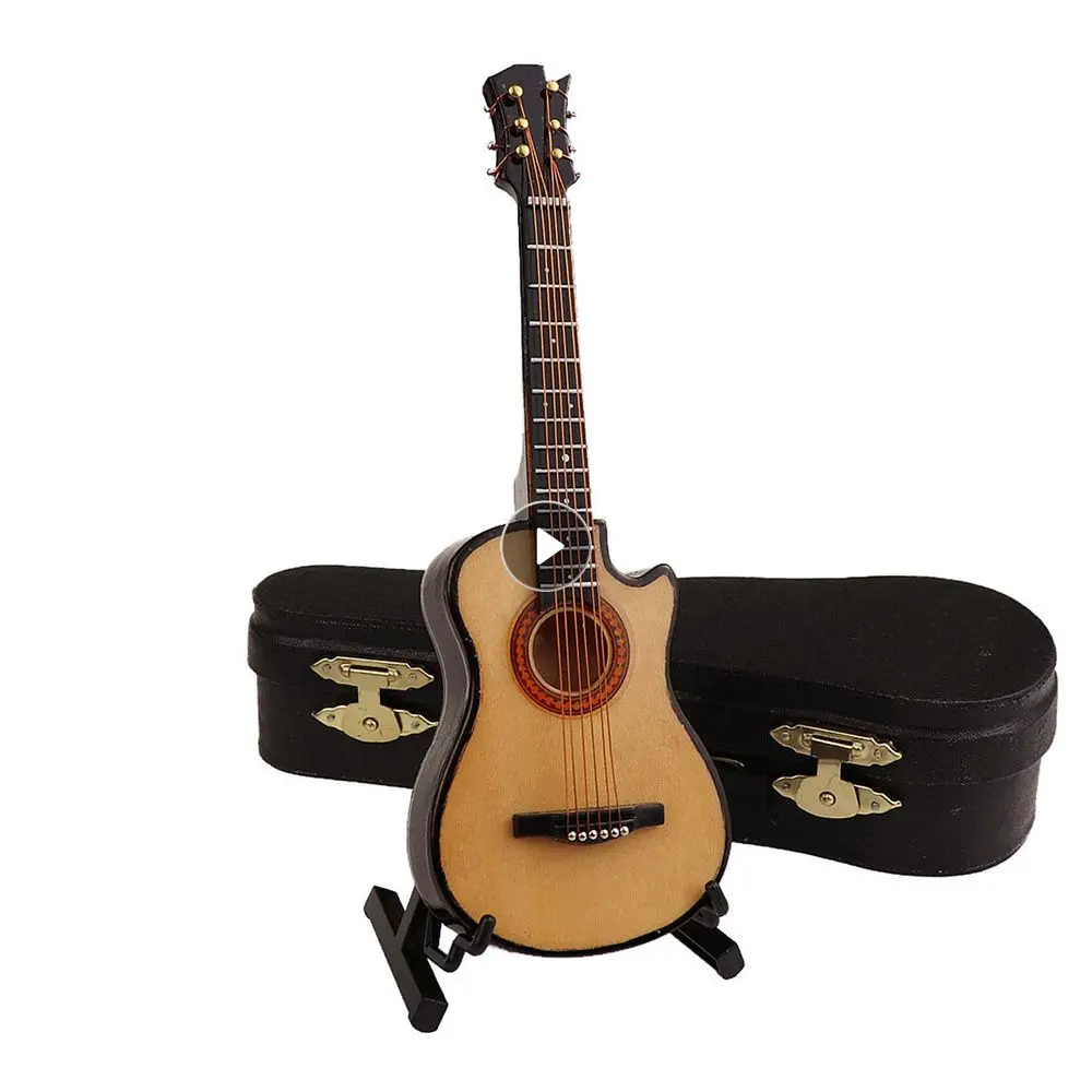 Musical Instrument Simple Mini Portable Interesting Beauty And Health Model Delicate Fashion Practical Decorate Guitar Wooden