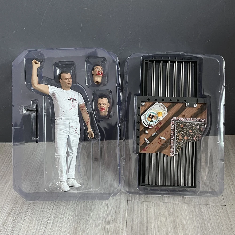 Anime Hannibal Figure Silence of the Lambs Hannibal White Suit Action Figure Horror Toys Model Doll Christmas Gifts - view 5