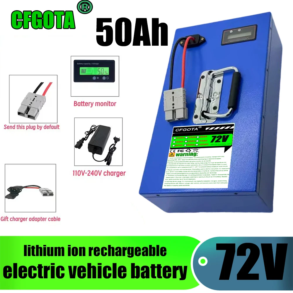 72V 20Ah-100Ah Elektromotorrad, zweirädriges, faltbares Citycoco Elektromotorrad, Lithium-Ionen-Akku, 3000W