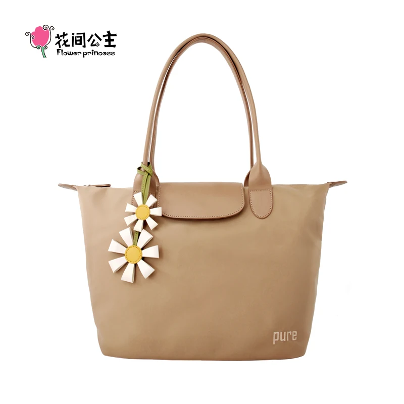 Flower Princess PURE  Women's Bag Fashion Nylon Denim Autumn Large Shoulder the Tote Bags for Women Female University Bag Woman