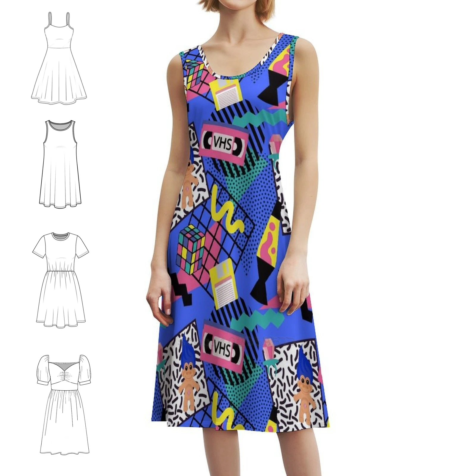 

Vibrant 90'S After School Korean Style Casual Dress For Women Simple Daily Office Lady Dresses 90S After School 1990S Retro