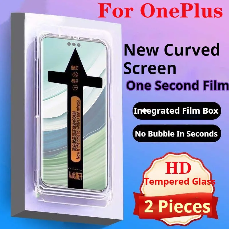 OnePlus12 Screen Protector For OnePlus 10Pro 9Pro Ace3 Second Pasting OnePlus11 Curved Tempered Glass Film Ace2Pro OnePlus8Pro