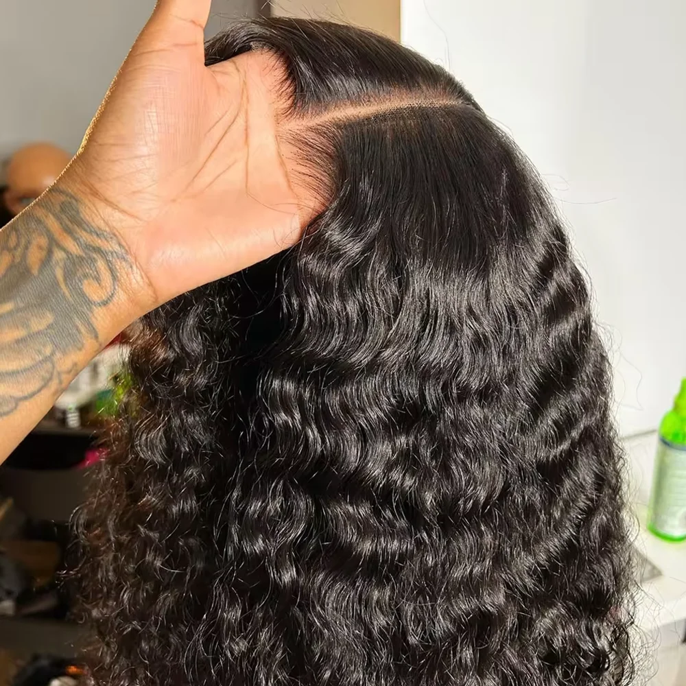 

42-дюймовые глубокие волны 13x4 13x6 Hd Кружевные фронтальные парики Парики из натуральных волос Волна воды Парик фронта шнурка для чернокожих женщин 100% человеческие волосы