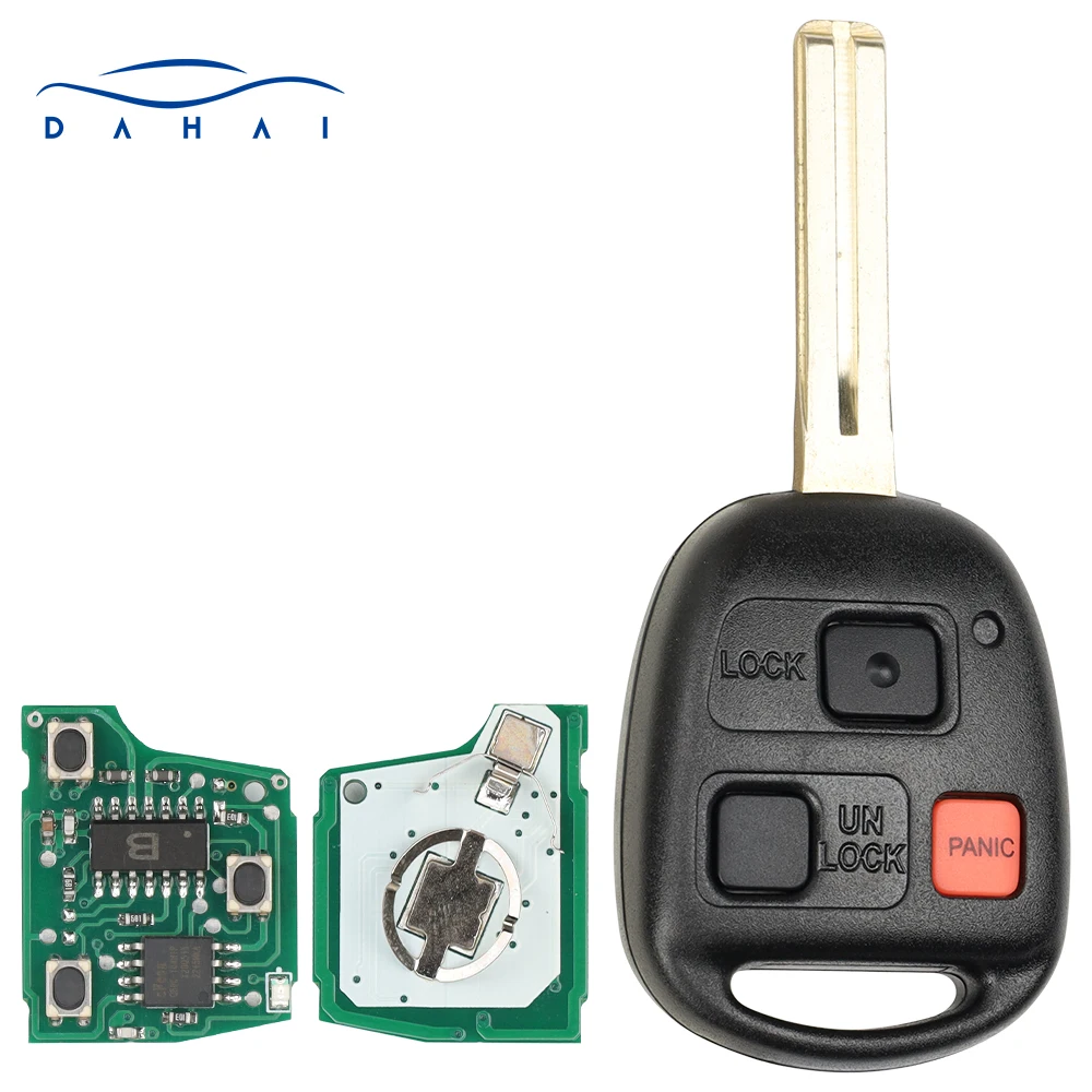 

dahai 3 Buttons Remote Key HYQ1512V 315Mhz 4C/4D68 Chip For Lexus IS300 GS300 GS430 GX470 LX470 ES300 SC300 SC400 GS400 LS400