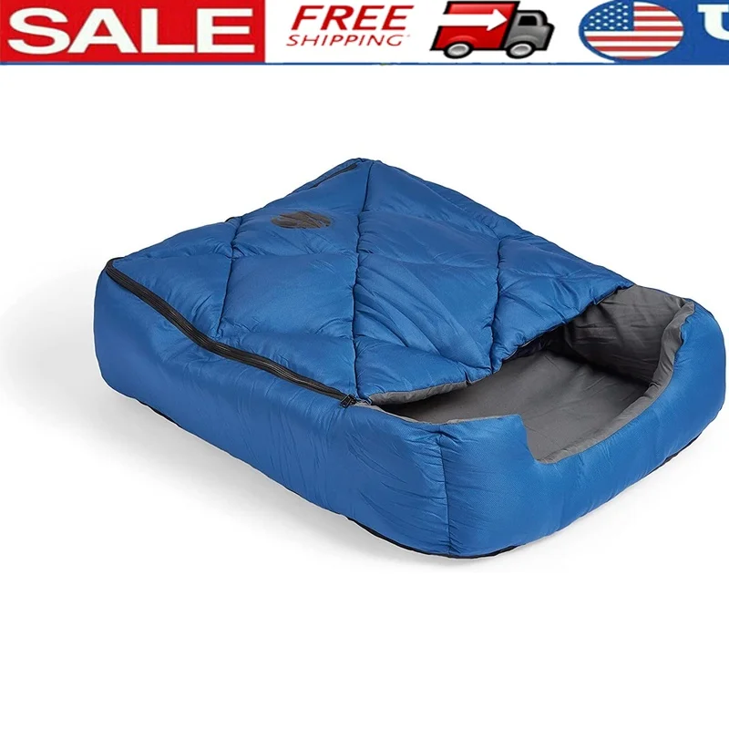 

Portable Pet Sleeping Bag Lightweight Waterproof Dog Cat Travel Mat Zippered Cover Multi-Functional Indoor Outdoor Use