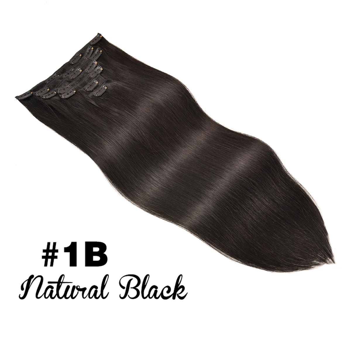 Clip-in haarextensies van echt mensenhaar, balayage chocoladebruin gemengd karamel blond donkere wortels ombre 120g 7 stuks 16 clips in