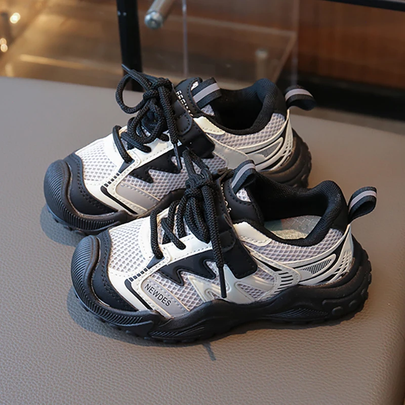 

Autumn Sport Shoes For Children PU Leather Boy's Girl's Running Shoes Anti-slippery Teenager's Kid's Sneakers Casual Shoes