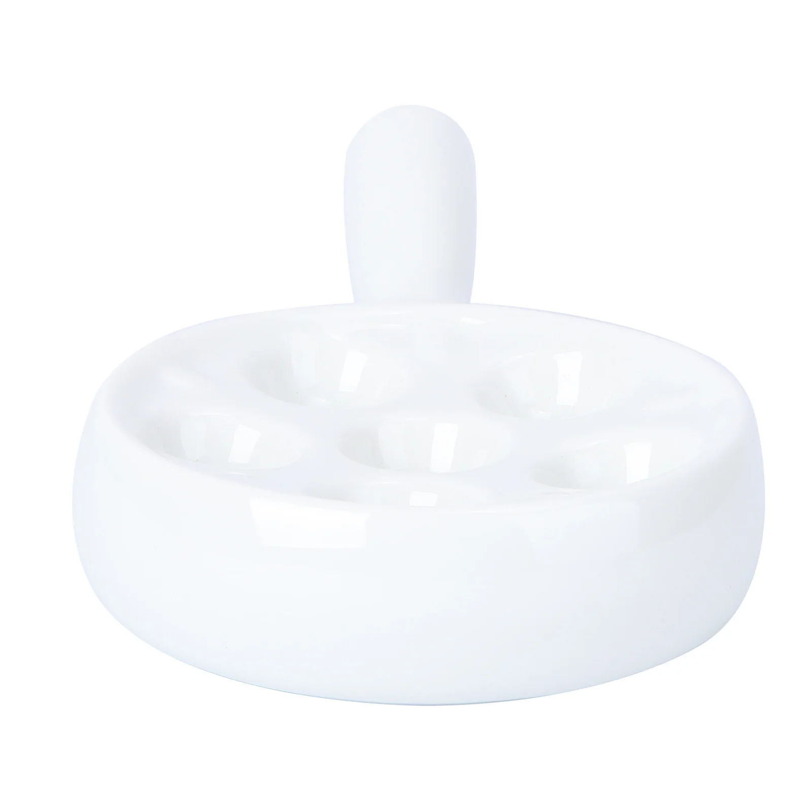 

Ceramic Baking Dish 1Pcs Snail Dish White 6-Hole Sub-Packing Plate Exquisite Serving Anti-Slip Design High-Quality Glazing