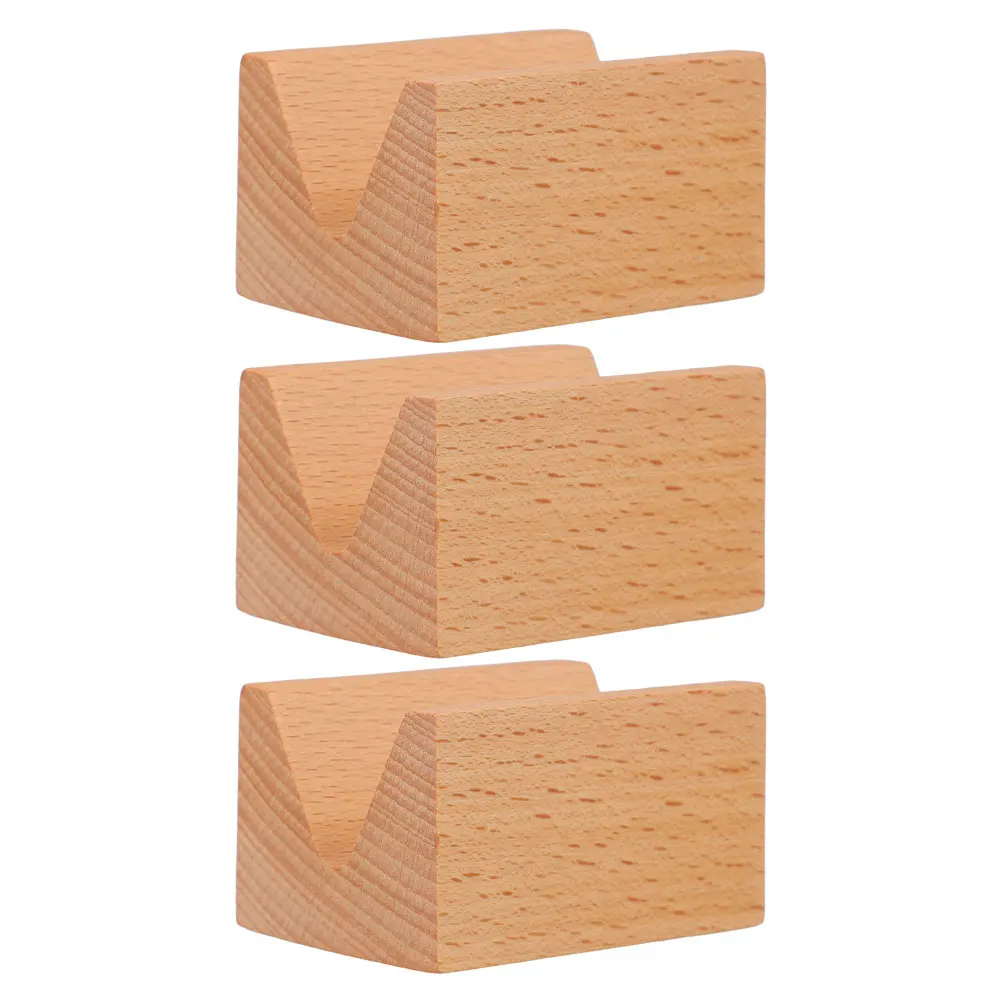 

3pcs Taco Holder Wooden Tray Restaurant Use Reusable Serving Plate Easy Maintenance Tortilla Stand Sushi Rack Wood Taco