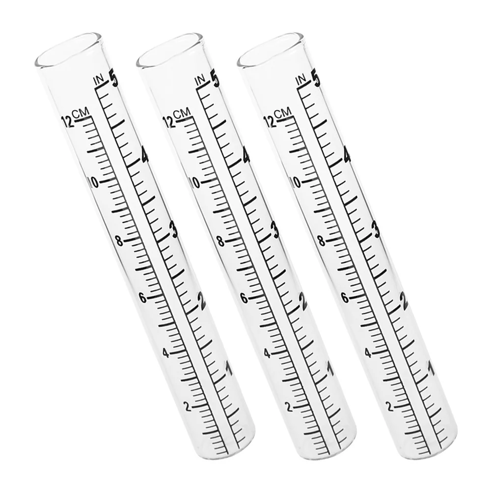 3 шт., прозрачная сменная трубка для дождя, стеклянная мерная трубка для осадков, уличный сад, двор, инструмент для сбора воды