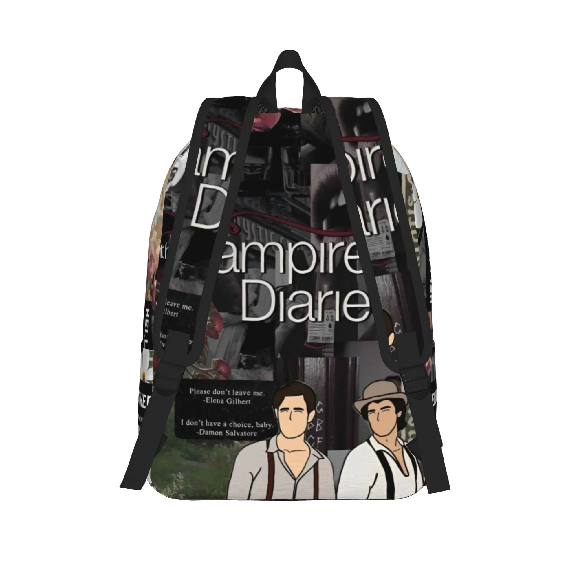 The Vampire Diaries Cartoon Cool Backpack Lightweight High School Business TV Series Daypack for Men Women Laptop Canvas Bags