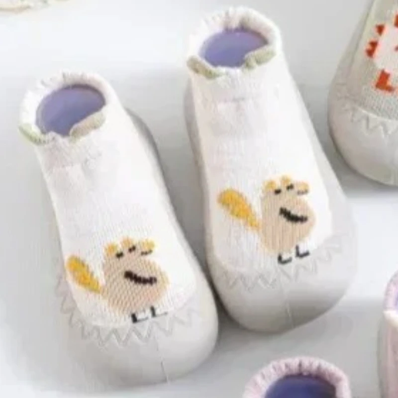 

Детские напольные туфли и носки, 1 пара обуви для малышей, новая нескользящая обувь на резиновой подошве для новорожденных, детские носки