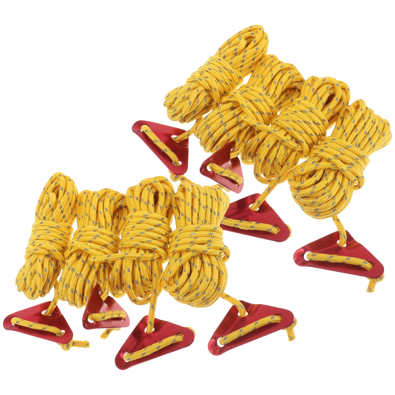 

8Pcs Windproof Tent Rope Outdoor Anti-Wind Camping Cord with Reflective Strips Adjustable Heavy Duty for Tarp Canopy Shelter