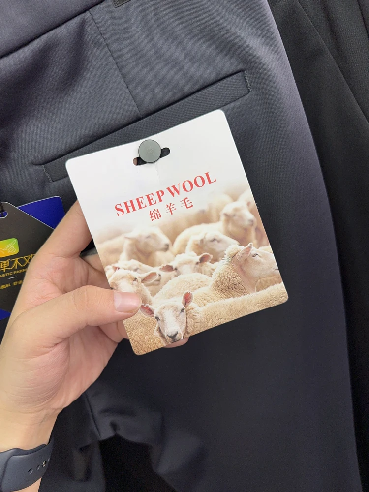 

Men's Faionable Ci Casual Pants Woolen Fce Lined Thiened Straight Leg Autumn Winter Comfortable Fit 3D Tailored