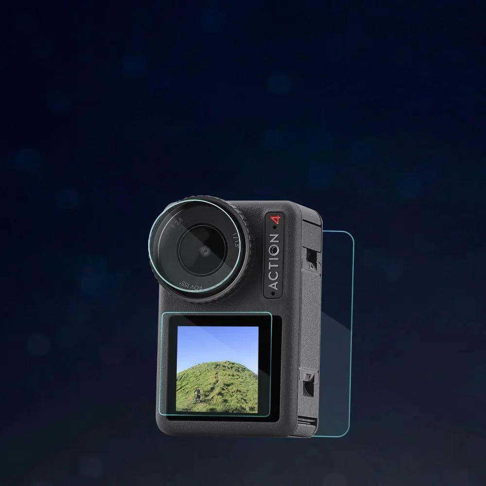 Szkło hartowane dla DJI Action 4 ochrona obiektywu folia odporna na zarysowania dla DJI Osmo Action 4 ekran aparatu akcesoria ochronne
