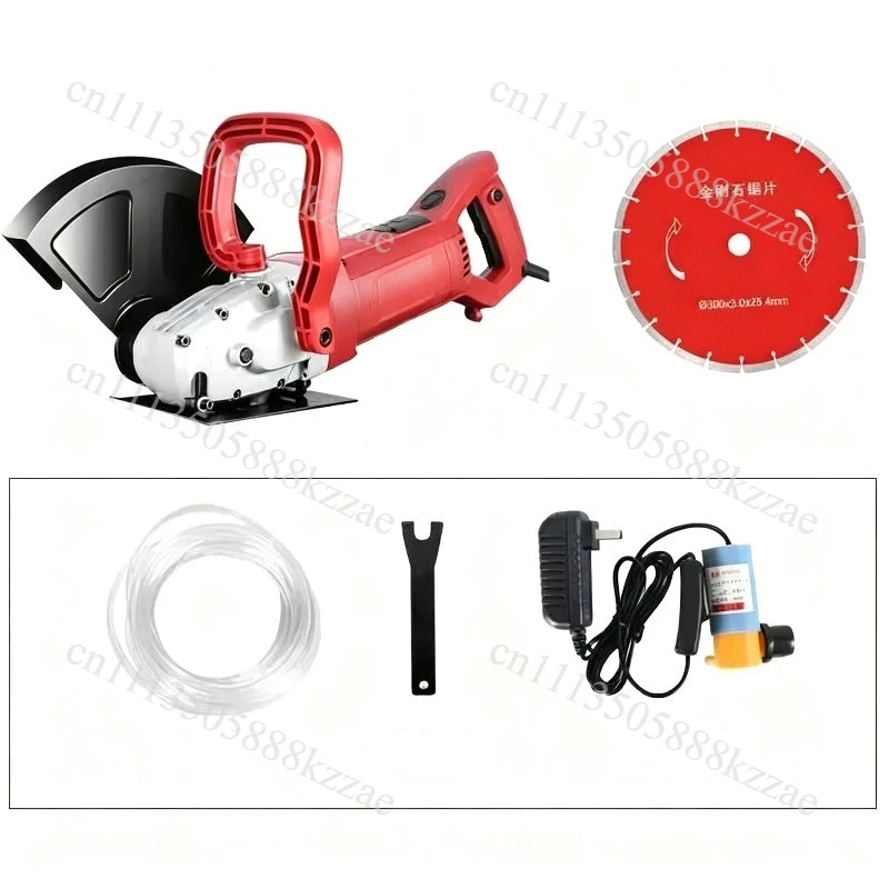 6800W Hydroelectric Concrete 130MM Cutting Machine + Diamond Saw Blade Multi-functional Wall Grooving Machine Electric Grooving