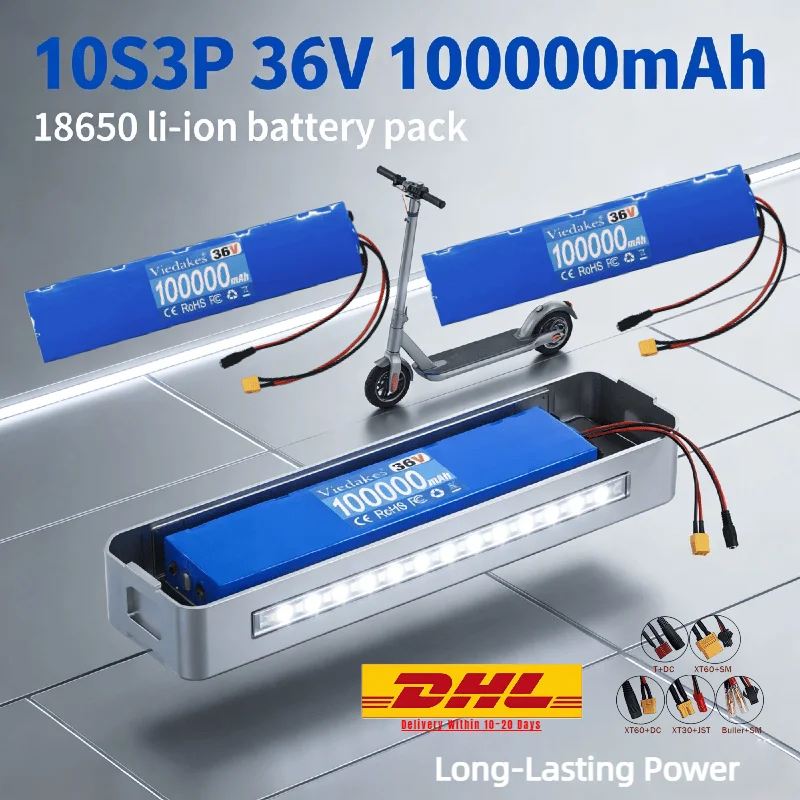 

Super Value 10S3P 18650 Battery Pack Multi-protection 36V 100000mAh Power Supply for M365 M365Pro Scooter Replacement Battery
