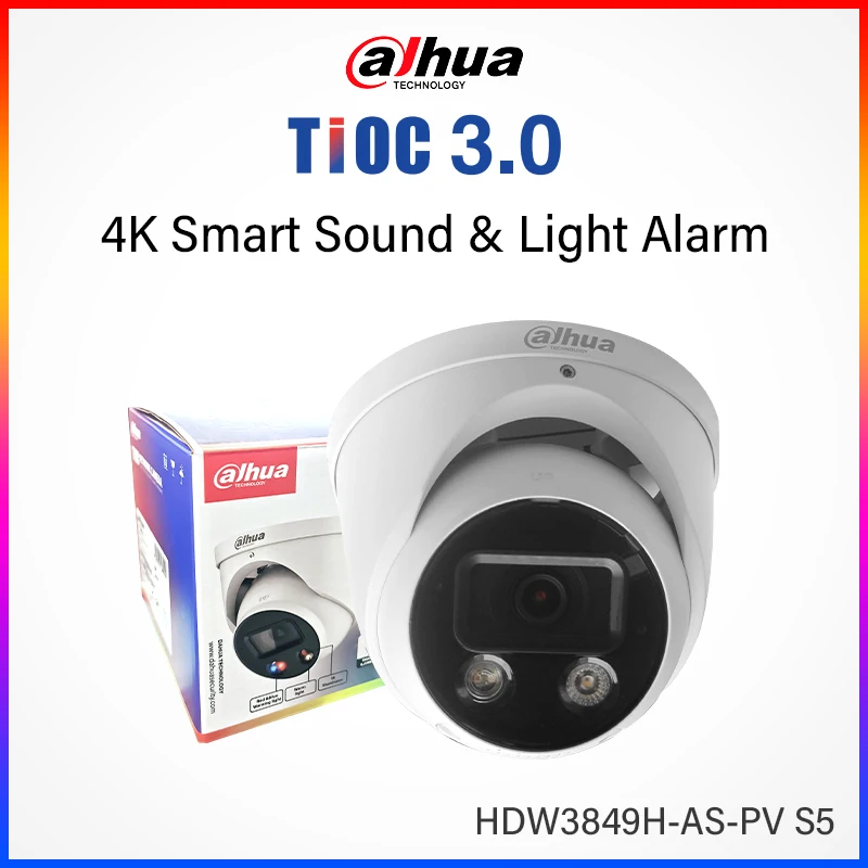 Outdoor Lighting No Electricity - Dahua 8MP Tioc 3.0 Camera Smart