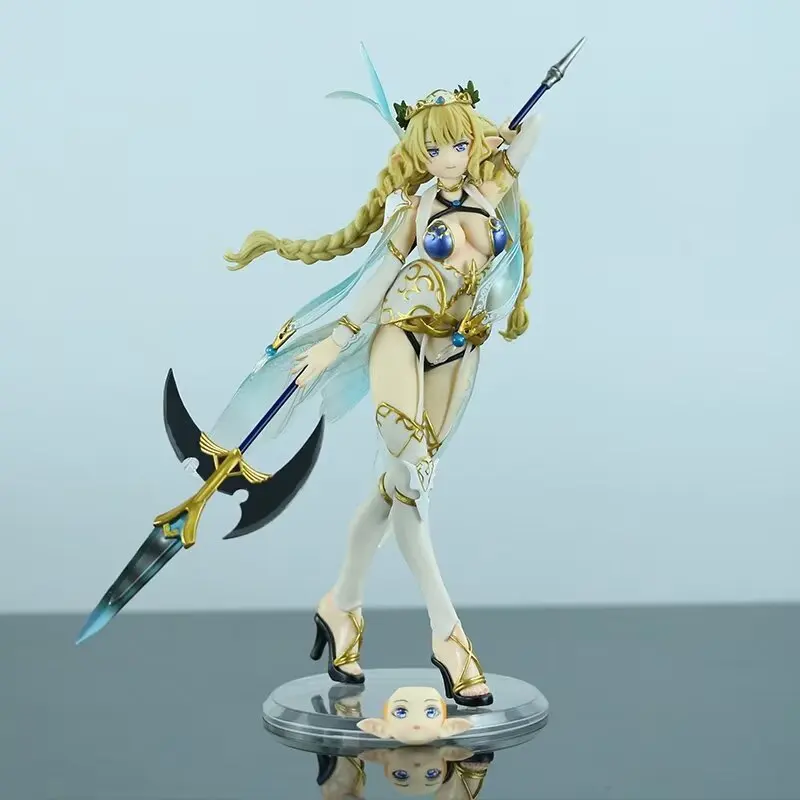 26 cm schöne Mädchen-Animationsfigur, Elfe, Dorf, Mädchen, dritte Dorfperson, Lyncia Helleberd, Ornament, stehende Statue, Szene, Geschenke