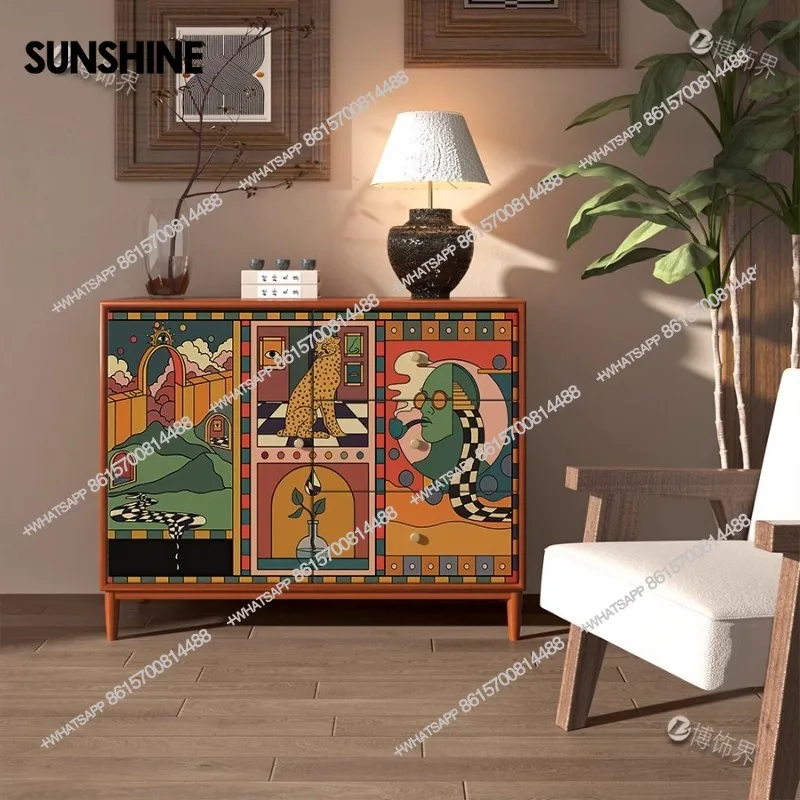 Librero Display Living Room Cabinets Nordic Console Luxury Wood Accent Cabinets Organizer Storage Craft Cajonera Home Furniture - Image 3