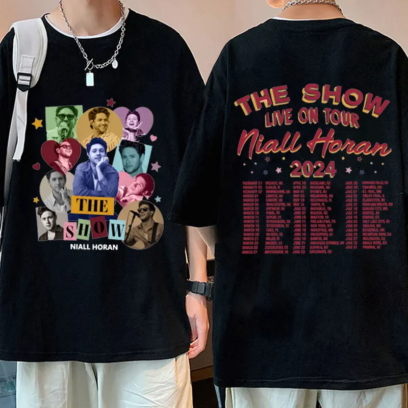 

Niall Horan The Show Live on Tour 2024 T Shirt Male Hip Hop Rock Short Vintage T-shirts Fashion Oversized Short Sleeves Tee Men