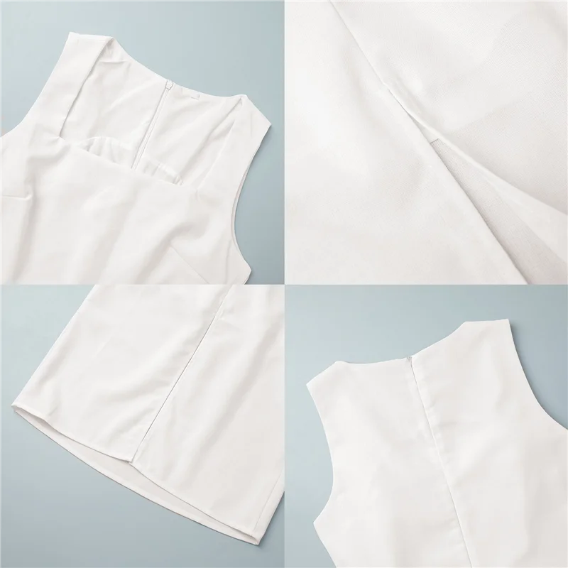 ABRT-robe longue moulante sans manches pour femmes, débardeur basique, couleur unie, décontractée