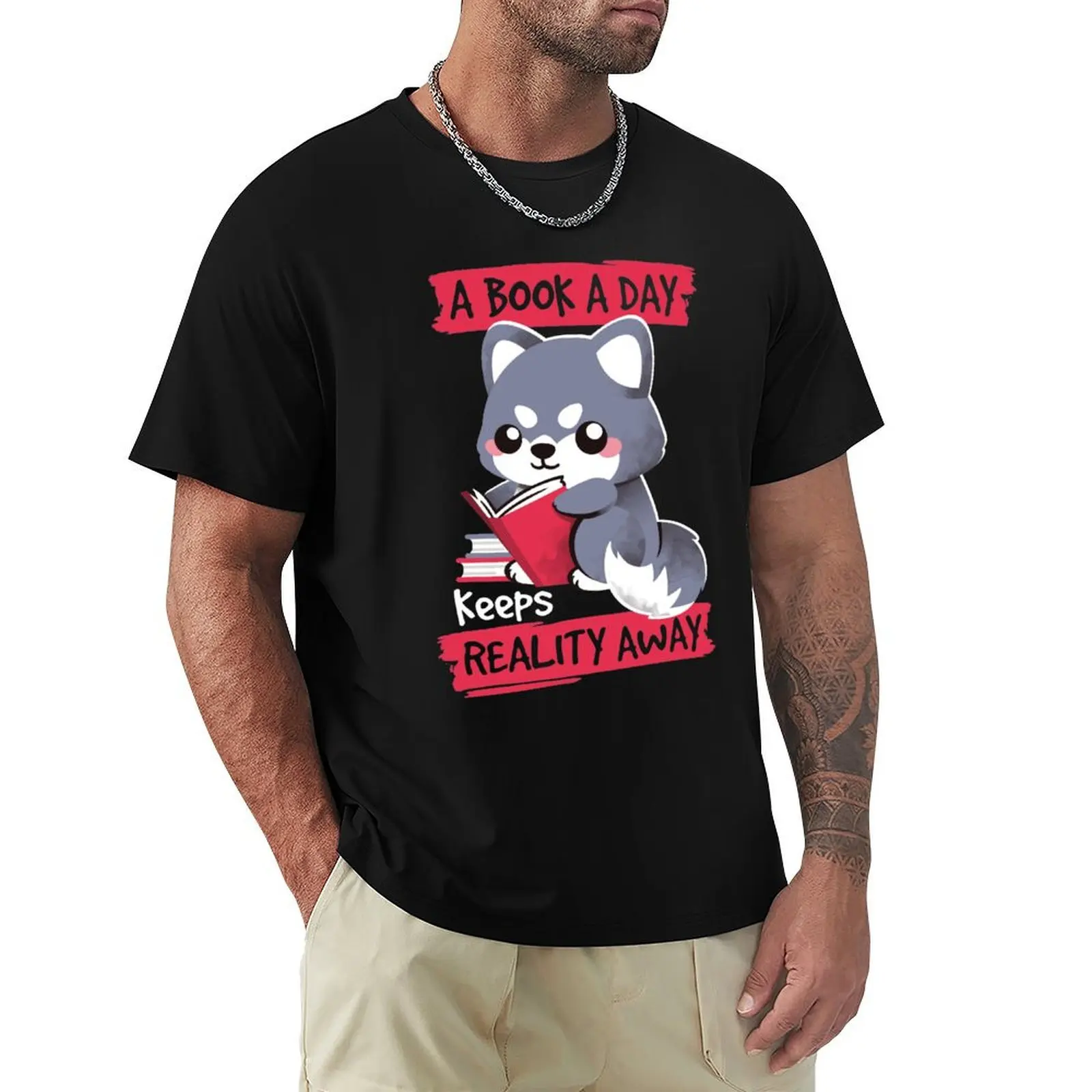 

booked wolf T-Shirt cute clothes oversize t-shirts man shirts men