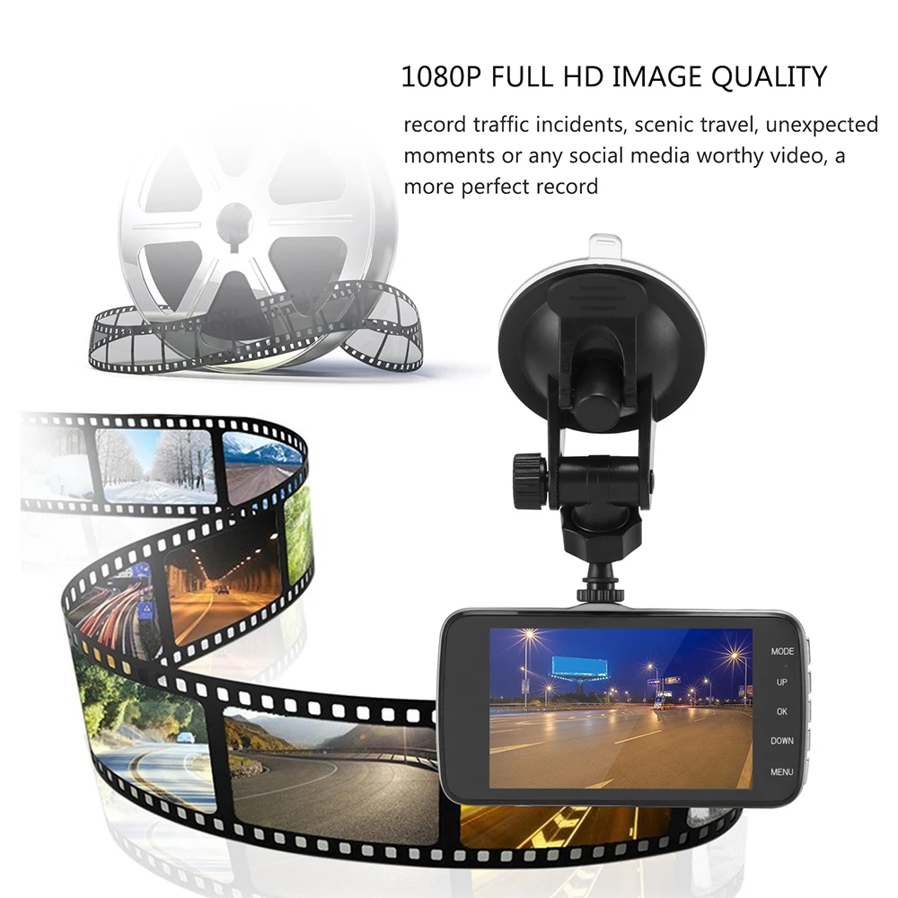 Car DVR Full HD 1080P Dash Cam Rear View Reversing Car Camera Car Video Recorder Car Accessories Night Vision Vehicle Black Box