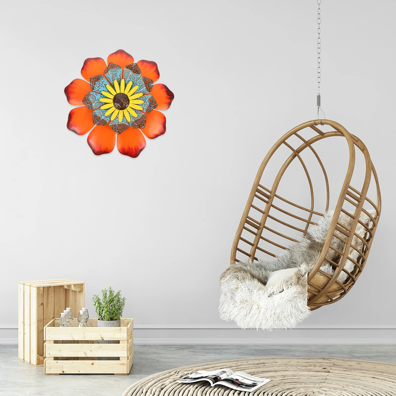 

Sunflower Wall Decoration Sunflowers Metal Floral Ornament Hanging Crafts
