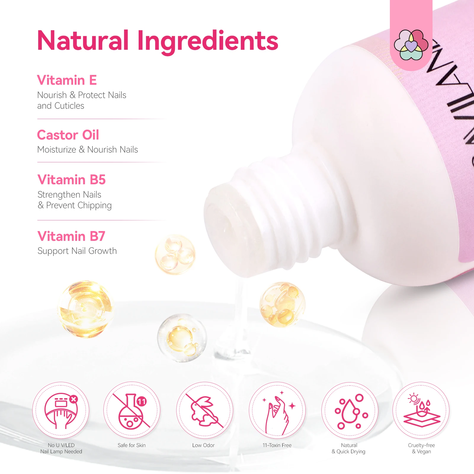 SAVILAND No se necesita curado, juego de líquido en polvo de inmersión, capa superior activadora de Base de secado rápido de 20ml para manicura en el hogar y uso en salón