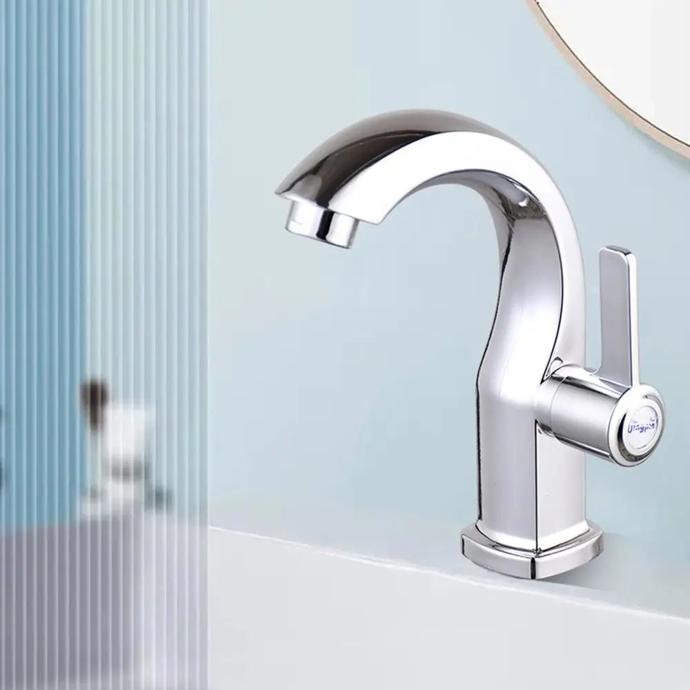 

Single Cold Bathroom Basin Faucet Modern Multifunction Single Lever Hole Tap Safety Light Luxury ABS Water Purifier Restroom