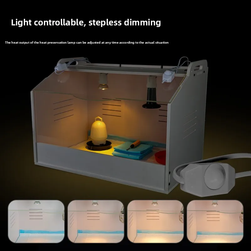 Chicken Feeding Box Full Set of Transparent Special Self-made Constant Temperature Control Large Villa Cage Insulation Lamp