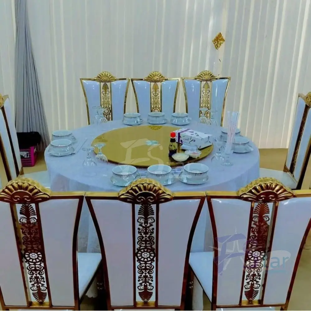 Factory Wholesale Product Luxury Gold Stainless Steel Chair Used for Weddings
