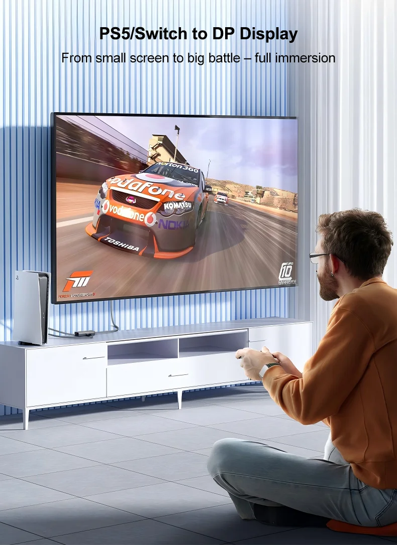 4K@60Hz Bidirektionales HDMI-zu-DP-Kabel, aktiver DP-zu-HDMI-Adapter für Switch/PS5/Xbox Laptop PC tragbarer Monitor Konverterkabel – Detail 11