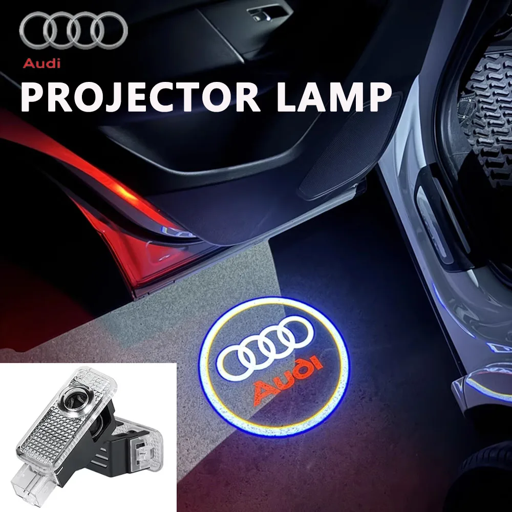 

2PCS Car Door Welcome Light For Audi A3 A5 S3 S4 S5 Q7 Q5 Q3 A6 A7 A8 S3 S5 S7 TT S4 S6 Quattro Sport RS S Line HD Projector