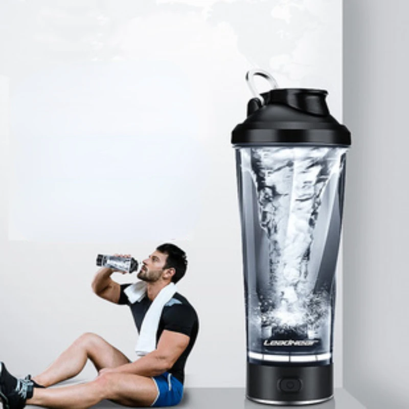 

Fitness Water Bottle, Sports Protein Powder, Automatic Mixing Cup, Electric Shake Cup with Scale Lighting Cold Bottle