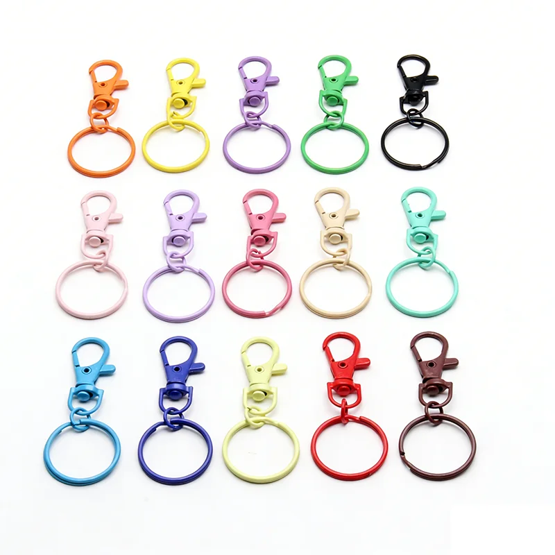 5/10 stücke Bunte Schlüsselring Karabiner Haken Mit Verstellbarer Schnalle Für Die Herstellung Von Schlüsselbund DIY Taschen Puppe Haken Schmuck zubehör – Detail 5