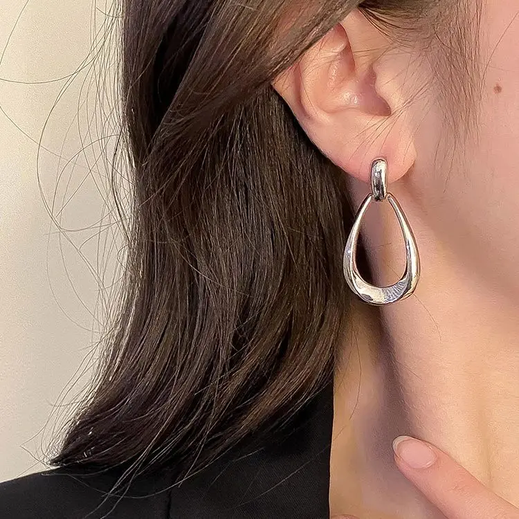 تصميم أنيق فريد من نوعه، أقراط قطرة الماء البيضاوية الرائعة الرائعة للنساء، مجوهرات راقية، هدية لحفلات أعياد الميلاد #1